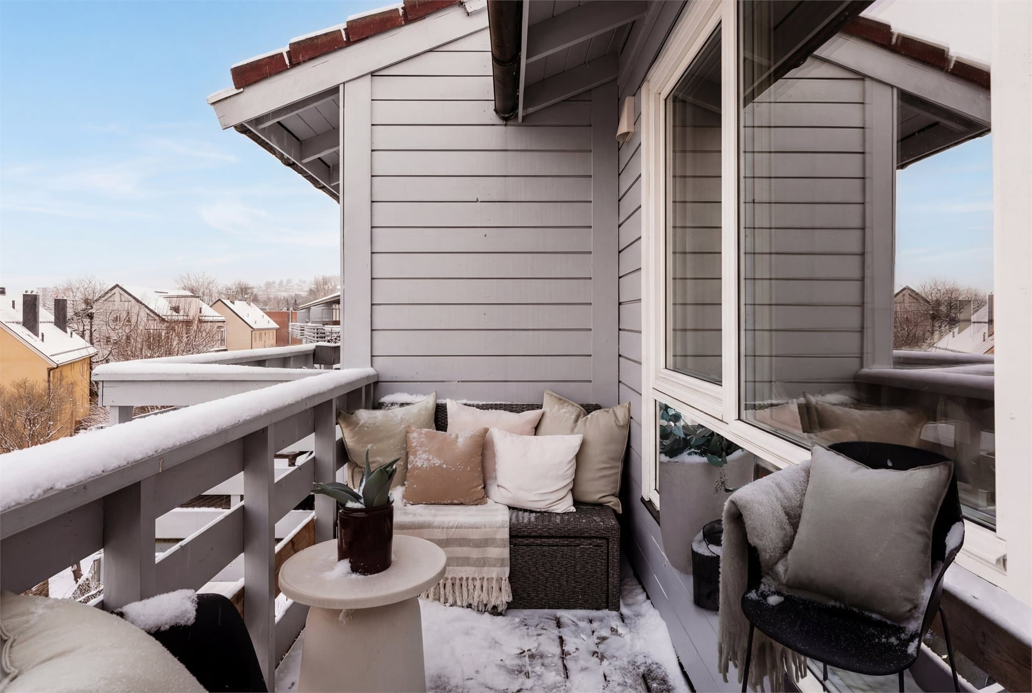 Her er det plass til en koselig sittegruppe.